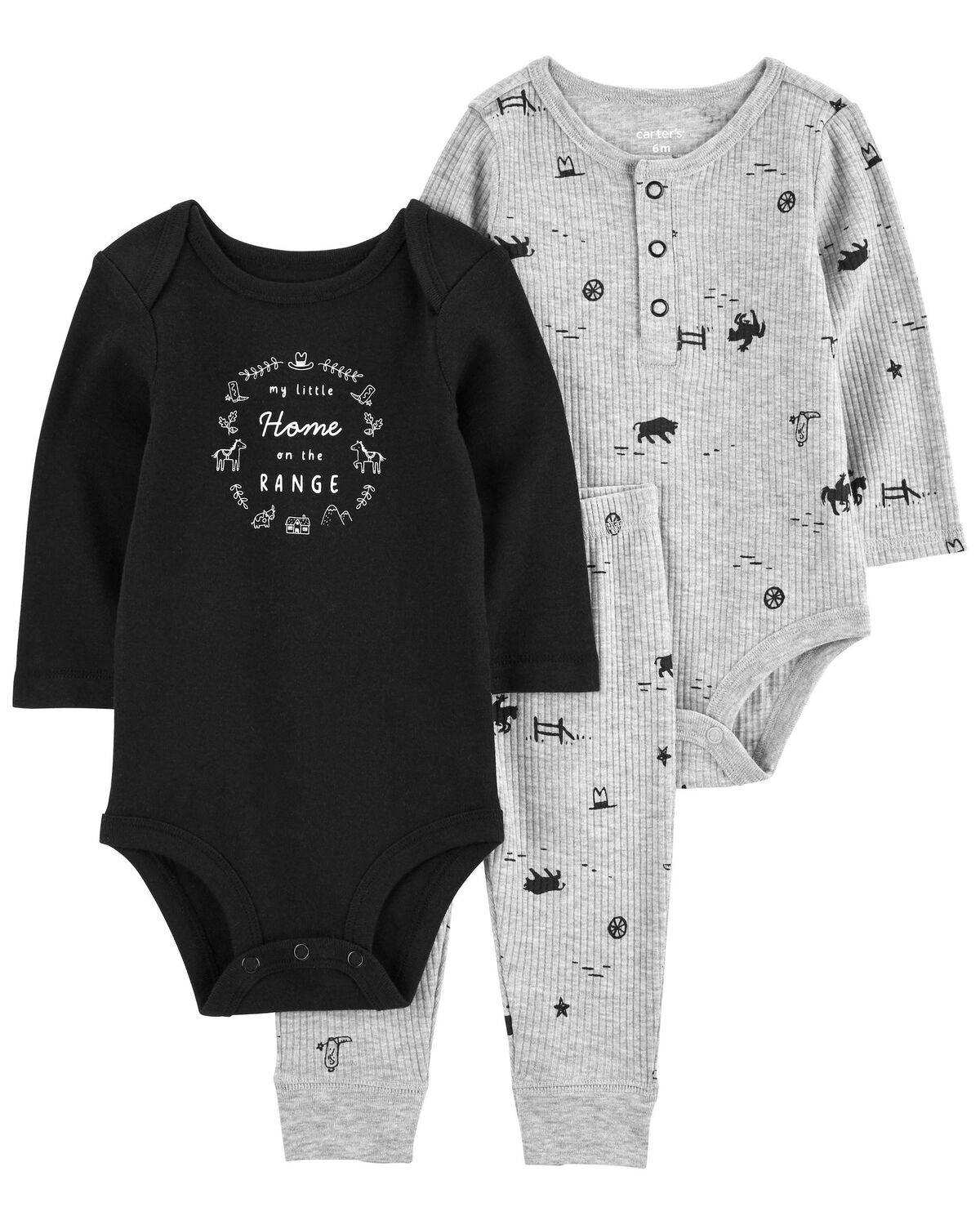 Kids' Long-Sleeve Black Bodysuit